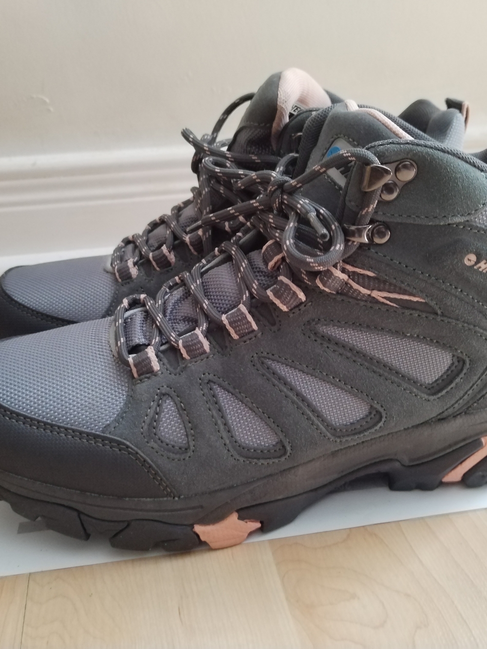 Hi-Tec Grey and Pink Men's Hiking Boots